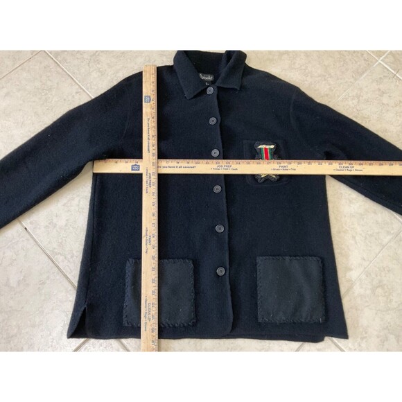 Rafaella 100% Wool Crested Jacket Women’s Size Large Preppy Dark Academia VTG. - Picture 7 of 11